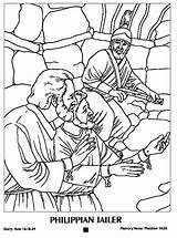 Silas Jail Bible Apostle Frees Azcoloring Preschool Popular sketch template