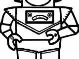 Robot Coloring Wecoloringpage sketch template