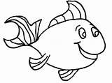 Fish Coloring Pages Printable Kids Color Printables Fishes Clip Cute sketch template