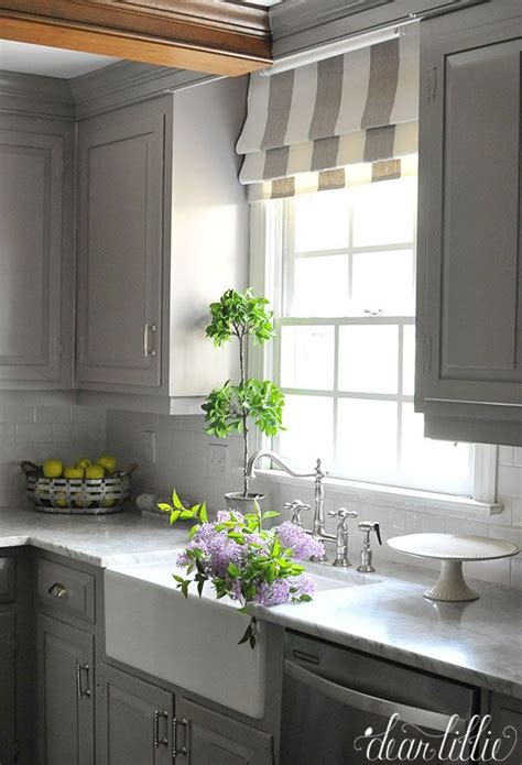 gray  white  kitchen window bar kitchen window blinds window  sink home decor
