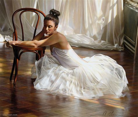 hyper realistic  beautiful oil paintings  famous artist rob