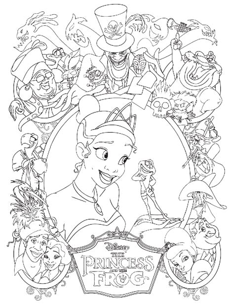 Princess And The Frog Coloring Pages To Download And Print