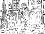 Vincent Arles Cuarto Colorare Disegni Dormitorio Dibujos Obras Supercoloring Kolorowanka Vicent Famous Sypialnia Malvorlagen Irises Seniors Schlafzimmer Sunflowers Kolorowanki Peinture sketch template