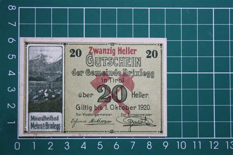 currency voucher austria brixlegg  heller