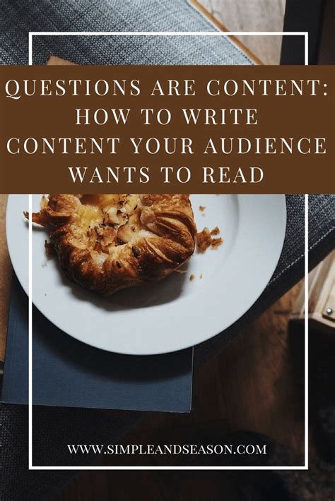 questions  content   write content  audience   read    questions