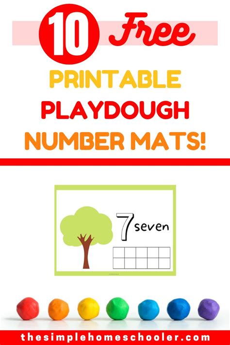 printable playdough number mats  learning