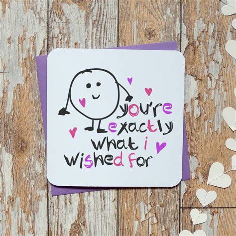 You Re Exactly What I Wished For Anniversary Card By Parsy Card Co