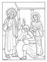 Immaculate Conception Religious Mysteries Luminous Colouring Feast sketch template