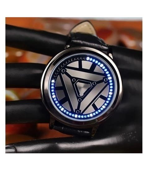 iron man leather led touch  men  women smart electronics