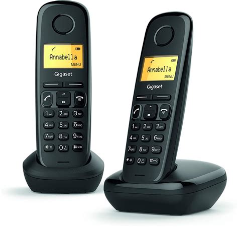 gigaset duo dect telefoon zwart  stuks fixxar