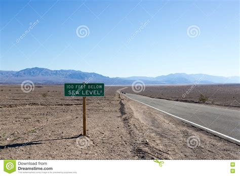 road   sea level death valley stock image image  park valley