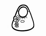 Bolso Borsa Sacola Colorear Fiore Disegno Saco Flor Borse Sacchetto Desenho Asas Acolore Amb Bossa Nanses Sacos Vestido Dibuix Stampare sketch template