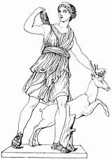 Artemis Colorare Artemide Artemida Mitologia Goddess Disegni Colorir Deusa Cervo Aphrodite Grecka Dea Greca Grega Sculture Bogowie Greccy Ares sketch template