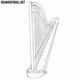 Harp Drawingforall sketch template