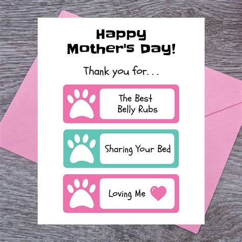 mothers day card  dog etsy   mothersday cards mothers