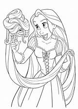 Coloring Rapunzel Pages Pdf Getcolorings Book sketch template