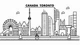 Toronto Drawing Canada Ontario City sketch template