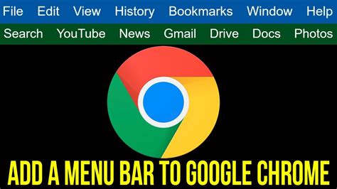 add  menu toolbar  google chrome youtube
