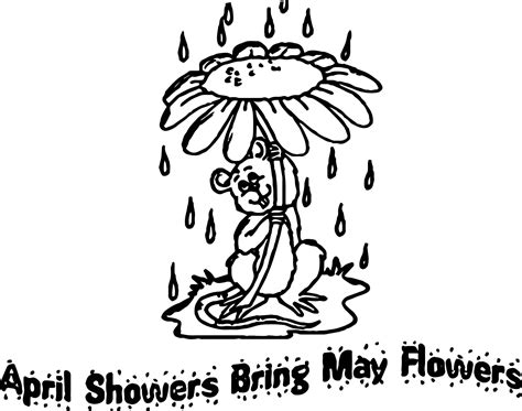 april showers bring  flowers coloring pages wecoloringpagecom