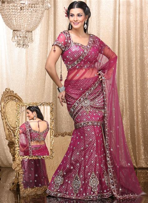 fashion india lehenga style saree
