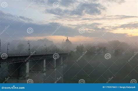 city  mist editorial stock photo image  landscape