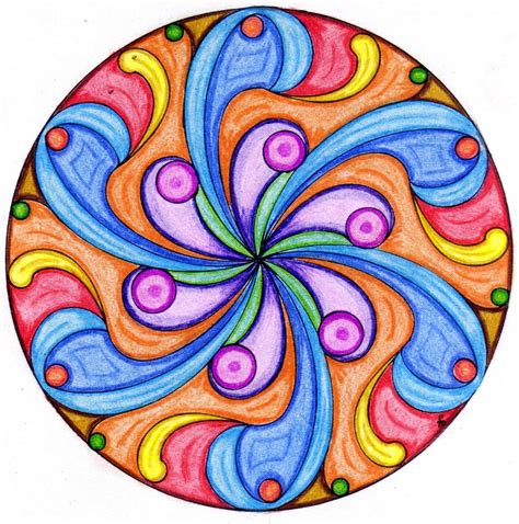 drawing   abstract design  colored pencils