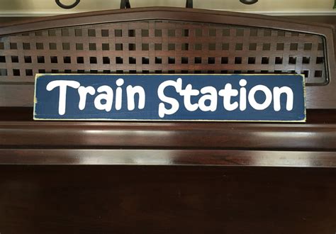 train station depot sign plaque railroad  thomas