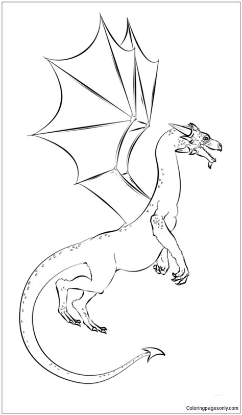 realistic dragon coloring page  printable coloring pages
