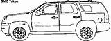 Coloring Tahoe Pages Suburban Template Yukon Gmc Police sketch template