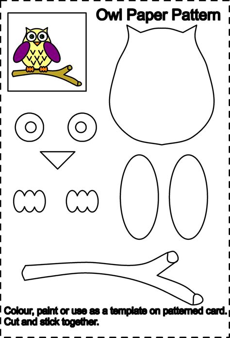 owls pictures  puppets coloring pages