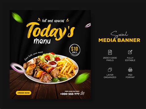 food social media banner template web ads design  shuvojit sarker