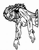 Zombies Scary Mario Werewolves Book Colorings Skeletons sketch template