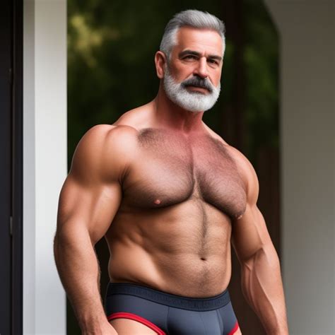 Mellow Otter809 Hairy Guy 60 Yo Muscle Big Bulge Underwear Very