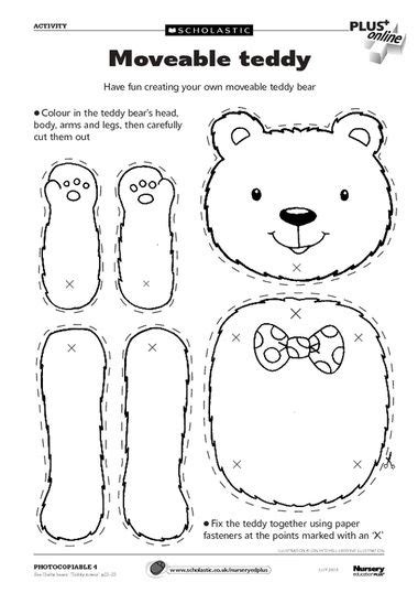 moveable teddy  early years teaching resource scholastic