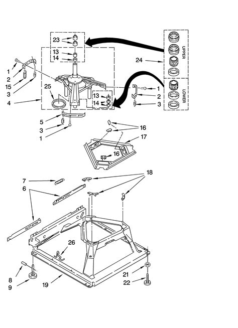 machine base parts diagram parts list  model  kenmore elite parts washer parts