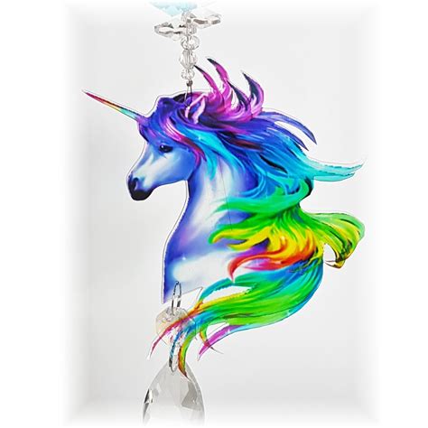 rainbow unicorn suncatcher gifts  crystals