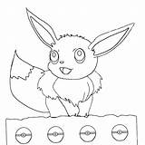 Eevee Pokemon sketch template