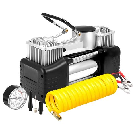 psi portable heavy duty dual cylinder air pump air compressor  electronic pro