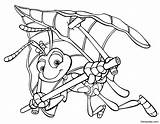 Flik Life Pages Bug Coloring Disney Flying Pixar Disneyclips Atta Funstuff sketch template