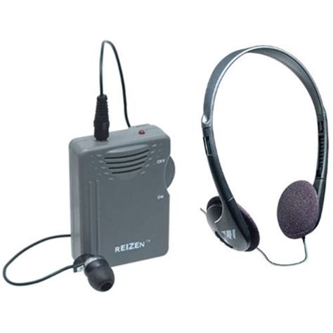 elite package reizen loud ear db gain personal amplifier  earphone  extra headphones