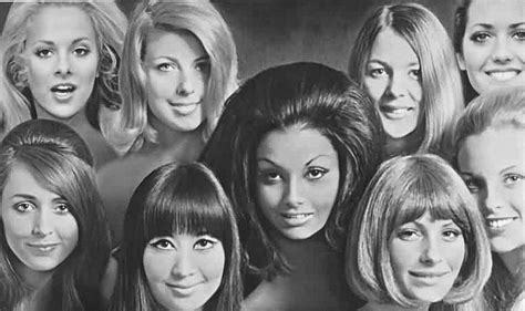 hairstyle years 60 s 70 s girls and women vintage fashion