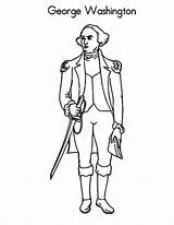 Coloring Washington George Continental Army Kids sketch template