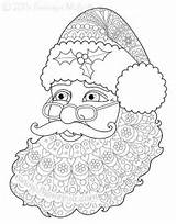 Christmas Coloring Pages Adults Detailed Santa Adult Printable Claus Thaneeya Very Colouring Getcolorings Sheets Drawing Color Print Getdrawings Book sketch template