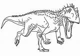 Jurassic Cretaceous Rex Indominus Colorir Kolorowanka Kleurplaat Dinosaurios Kolorowanki Darius Kleurplaten sketch template