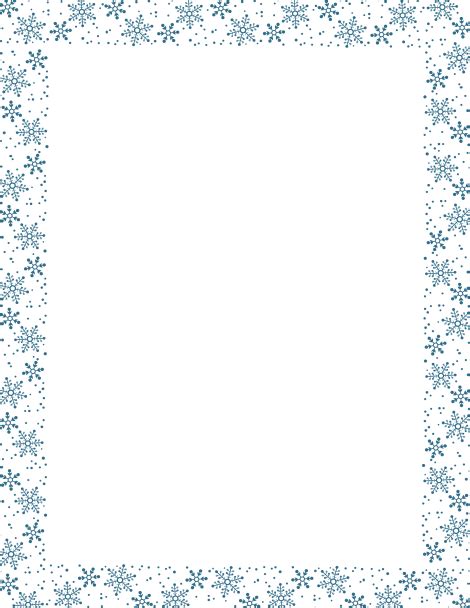 snowflake border clip art page border  vector graphics borders