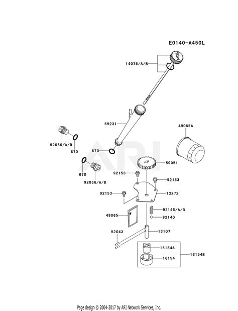 kawasaki fxv bs  stroke engine fxv parts diagram  lubrication equipment
