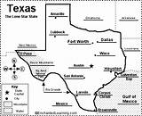 Texas Map State Printable Coloring Kids Label Maps Landform Gif Pages Answers Mexico Food Usa Culture Printables Studies Social Keys sketch template