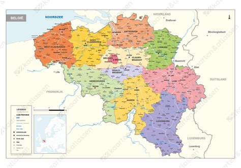 digitale kaart van belgie staatkundig  kaarten en atlassennl