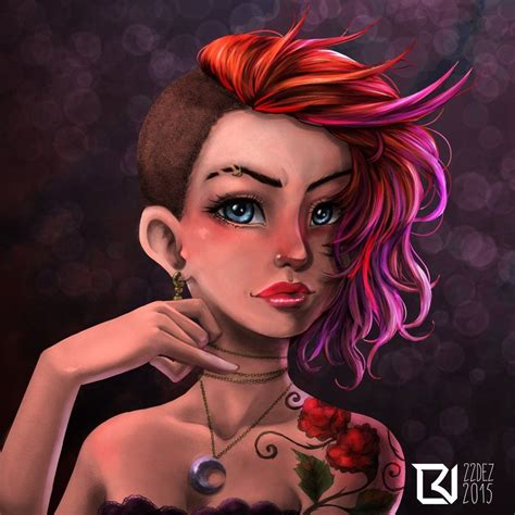 punk girl my first illustration on medibang by luizraffaello
