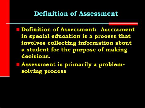 assessment  special education powerpoint